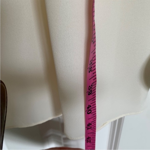 NYMPHE LOS ANGELES Lined Ivory Wide Leg Dress Pants Pockets L - Picture 4 of 6